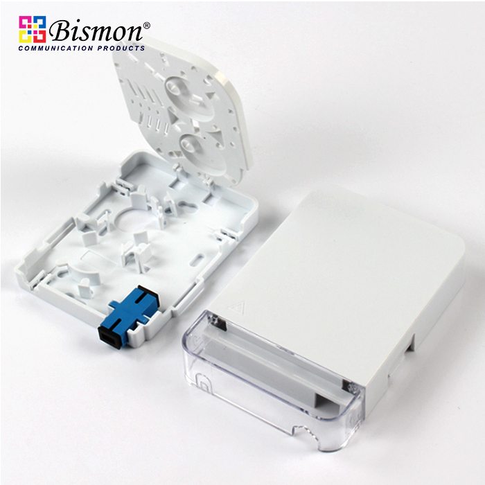 กล่องเก็บสาย fiber optic 1 Port Optical Fiber Wall Outlet FTTx Box with cover(กล่องเปล่า)
